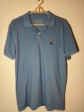 Abercrombie & Fitch Light Blue Men's Polo